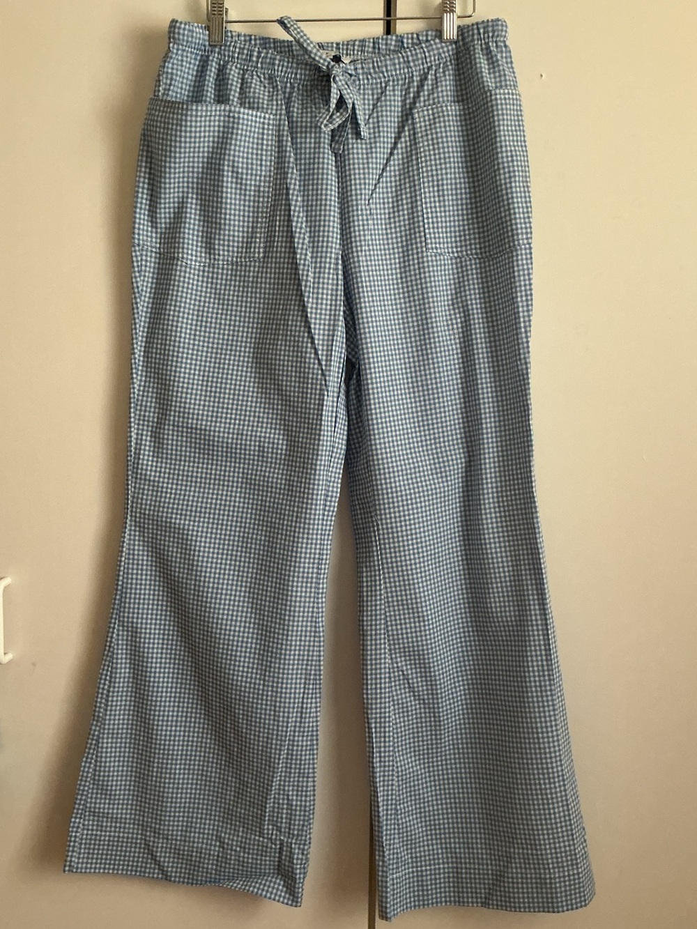 HYFVE Light Blue Gingham Straight Leg Pants